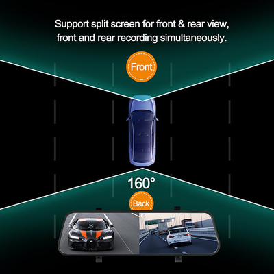 10 дюймовый сенсорный экран 160o супер широкоугольная камера Rear View Dash Cam